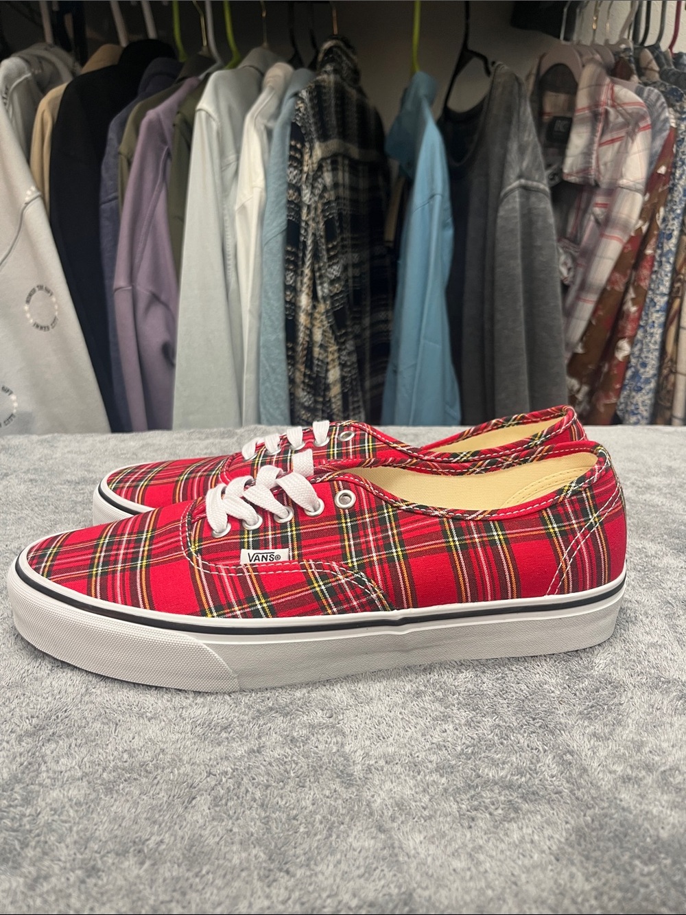 Vans Authentic Red Plaid Sneakers
